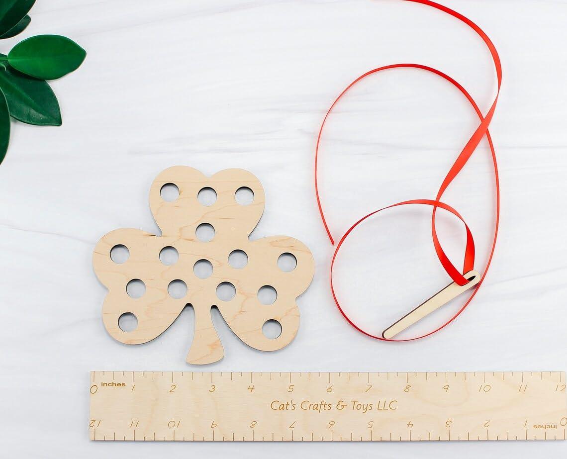 Haoser Pack of 5 Wooden Threading Lacing Toy for Toddlers Travel Toys Preschool Games Fine Motor Skills Educational Toys for 3+ Year Old Kids Gifts|4 inch - Haoser