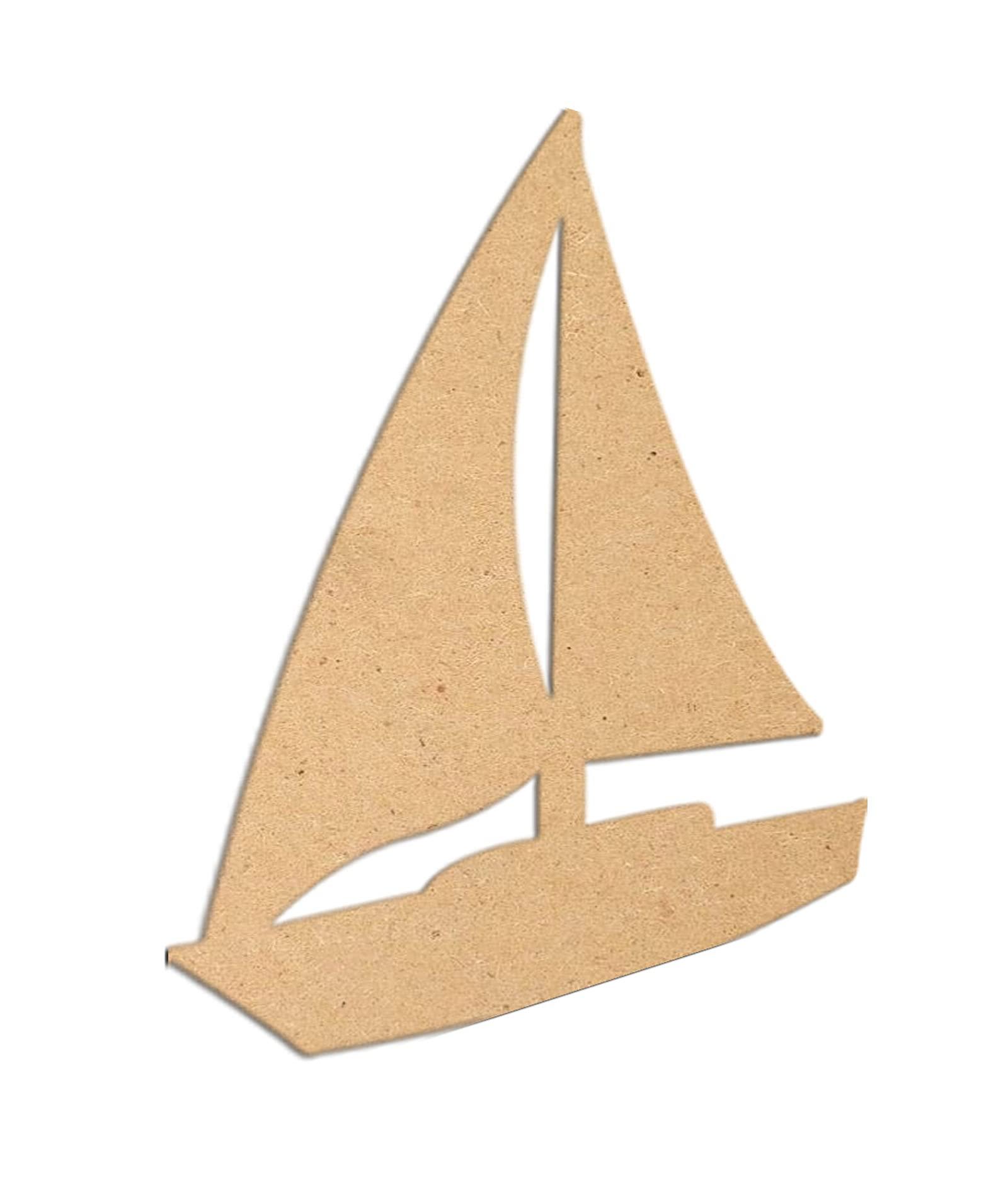 Haoser 3mm Wooden Boat Cutouts for Scrapbooking Arts Crafts DIY Decoration Display Décor - Haoser
