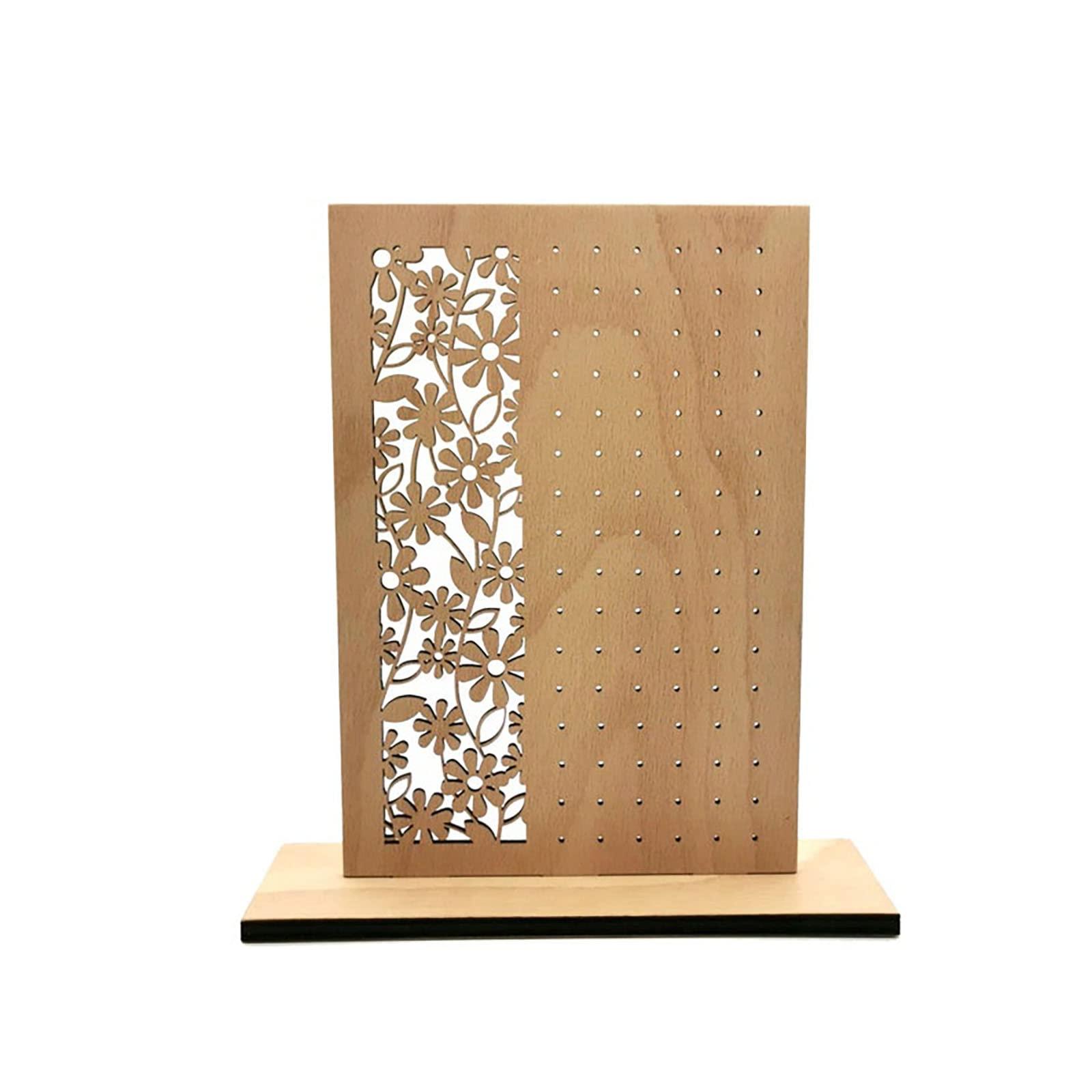 Haoser Wooden Earring Display Stand, Honeycomb Earring Organizer Earring Display Wood Hanging Jewelry Organizer for Stud Earrings (Earring Holder-4) - Haoser