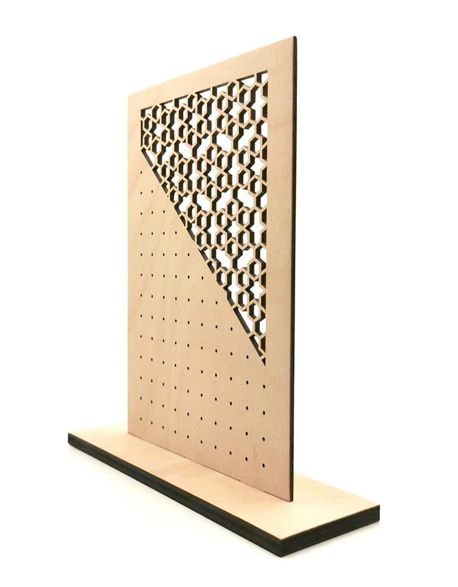 Haoser Wooden Earring Display Stand, Honeycomb Earring Organizer Earring Display Wood Hanging Jewelry Organizer for Stud Earrings (Earring Holder-10) - Haoser