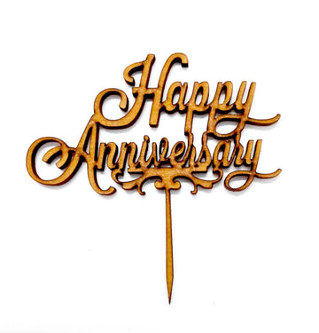 Haoser Happy Anniversary Cake Topper/Couple Happy Anniversary Party Cake Decoration Item/Special Cake Decoration - Pack of 5 - Haoser