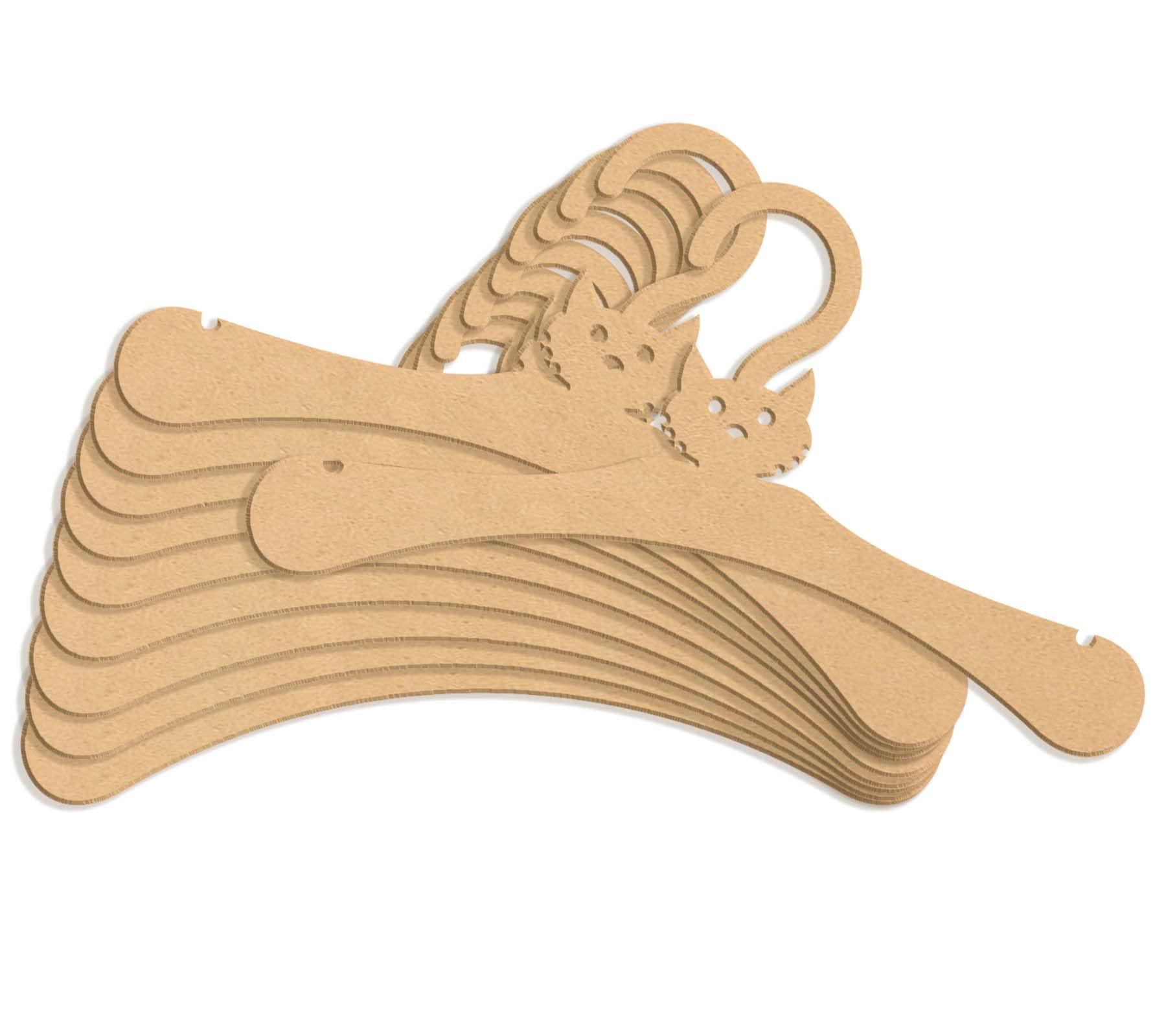 Haoser Kids Clothes Hanger, Solid MDF Garment 10 inch Hangers with Non Slip Bar for Kids - Haoser