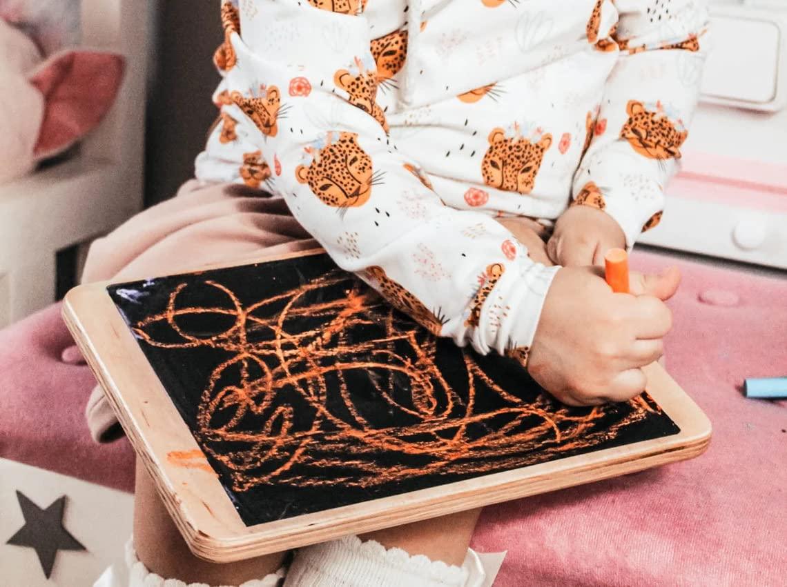 Haoser Wooden Tablet with Chalk Board // Creative Toy for Kids // Drawing Pad //Black Board Slate for Kids .(Chalk are not Included) - Haoser