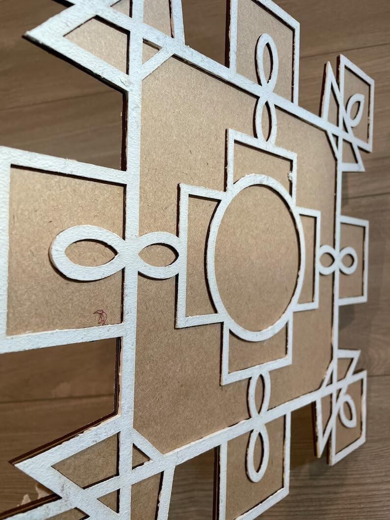 Haoser MDF Rangole Decoration(11 in) Stencil for Decor DIY Craft