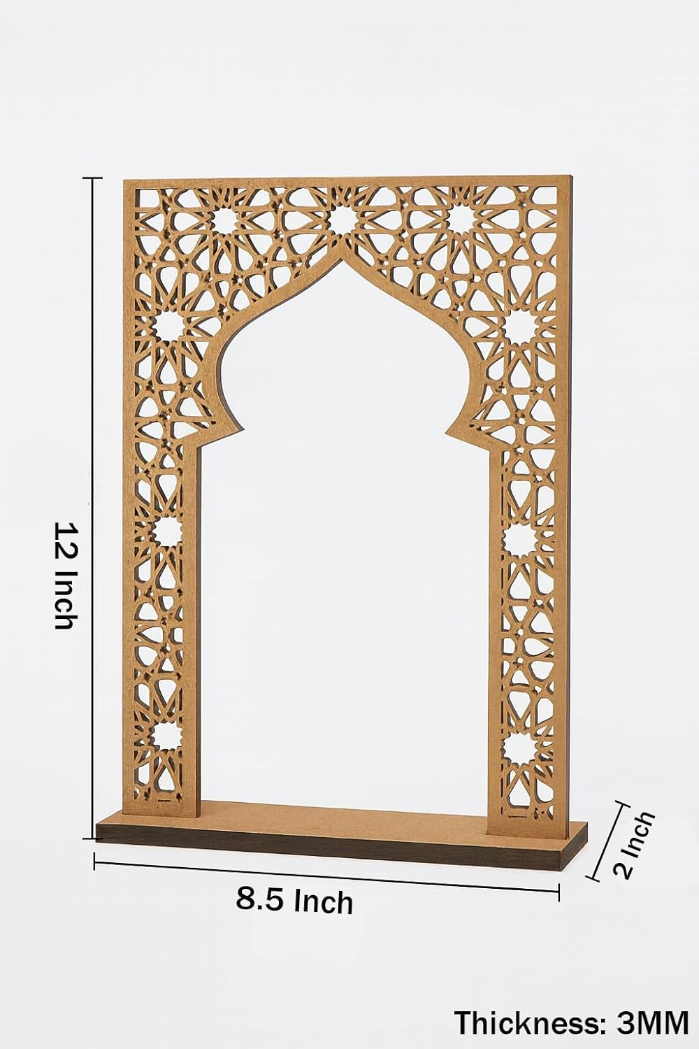 Eid Mubarak Wooden Ornament – Ramadan Arch MDF Tabletop Decor