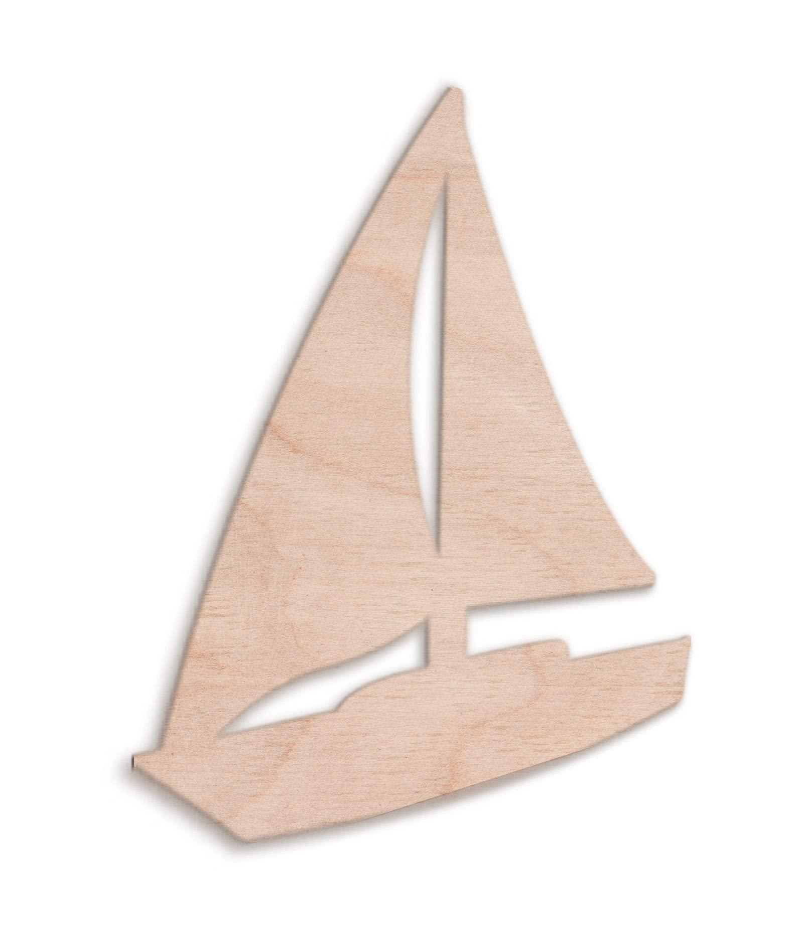 Haoser 3mm Wooden Boat Cutouts for Scrapbooking Arts Crafts DIY Decoration Display Décor - Haoser