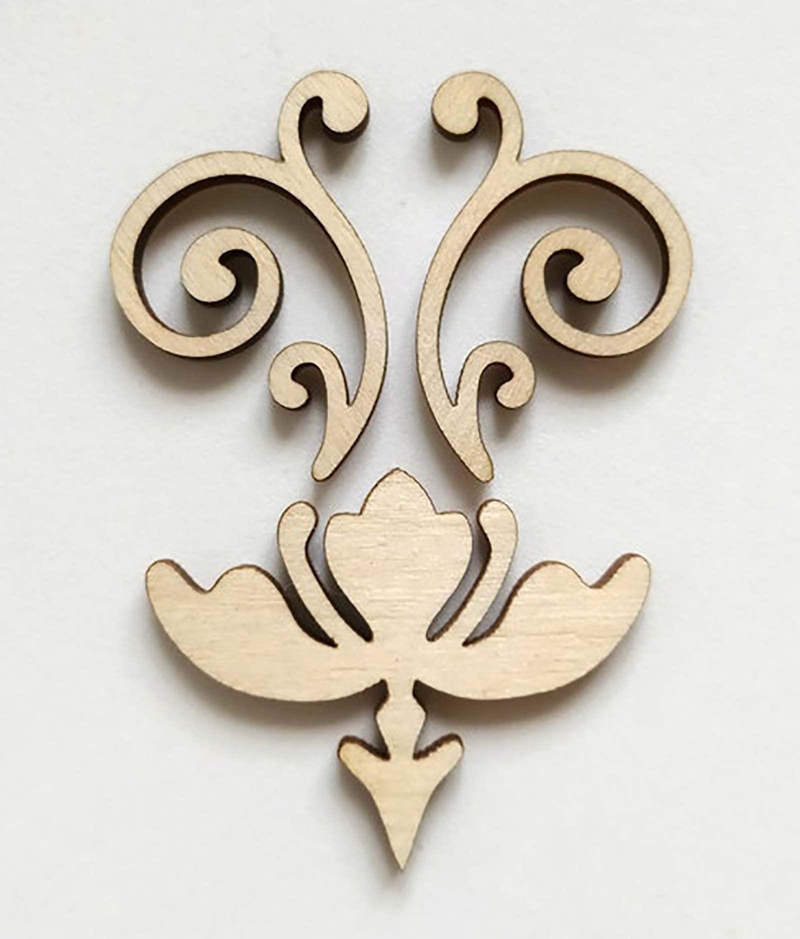 Haoser Wooden Ornaments Cutouts for Home Decor, Laser Cut Wood Cutouts for DIY Craft Project (Ornament-8) - Haoser