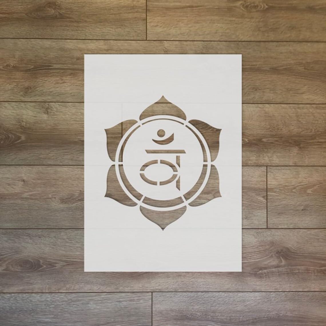 7 Pcs Seven Chakra Stencil – 8x8 Inch Reusable Sacred Geometry for Yoga Meditation Mindfulness