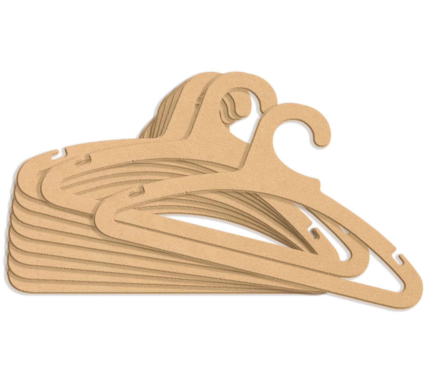 Haoser Kids Clothes Hanger, Solid MDF Garment 10 inch Hangers with Non Slip Bar for Kids - Haoser