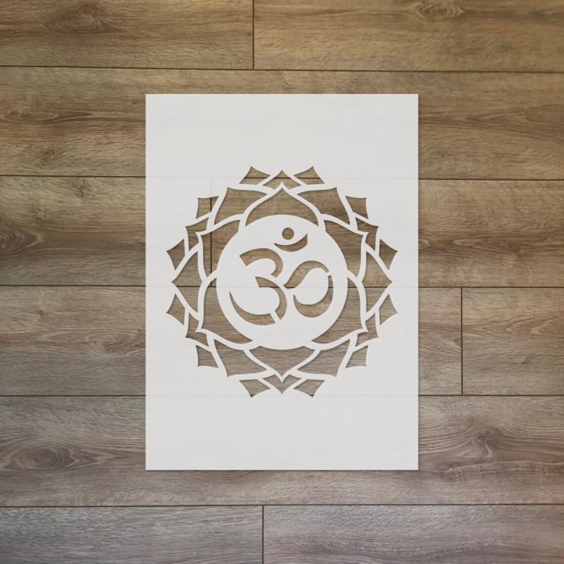 7 Pcs Seven Chakra Stencil – 8x8 Inch Reusable Sacred Geometry for Yoga Meditation Mindfulness