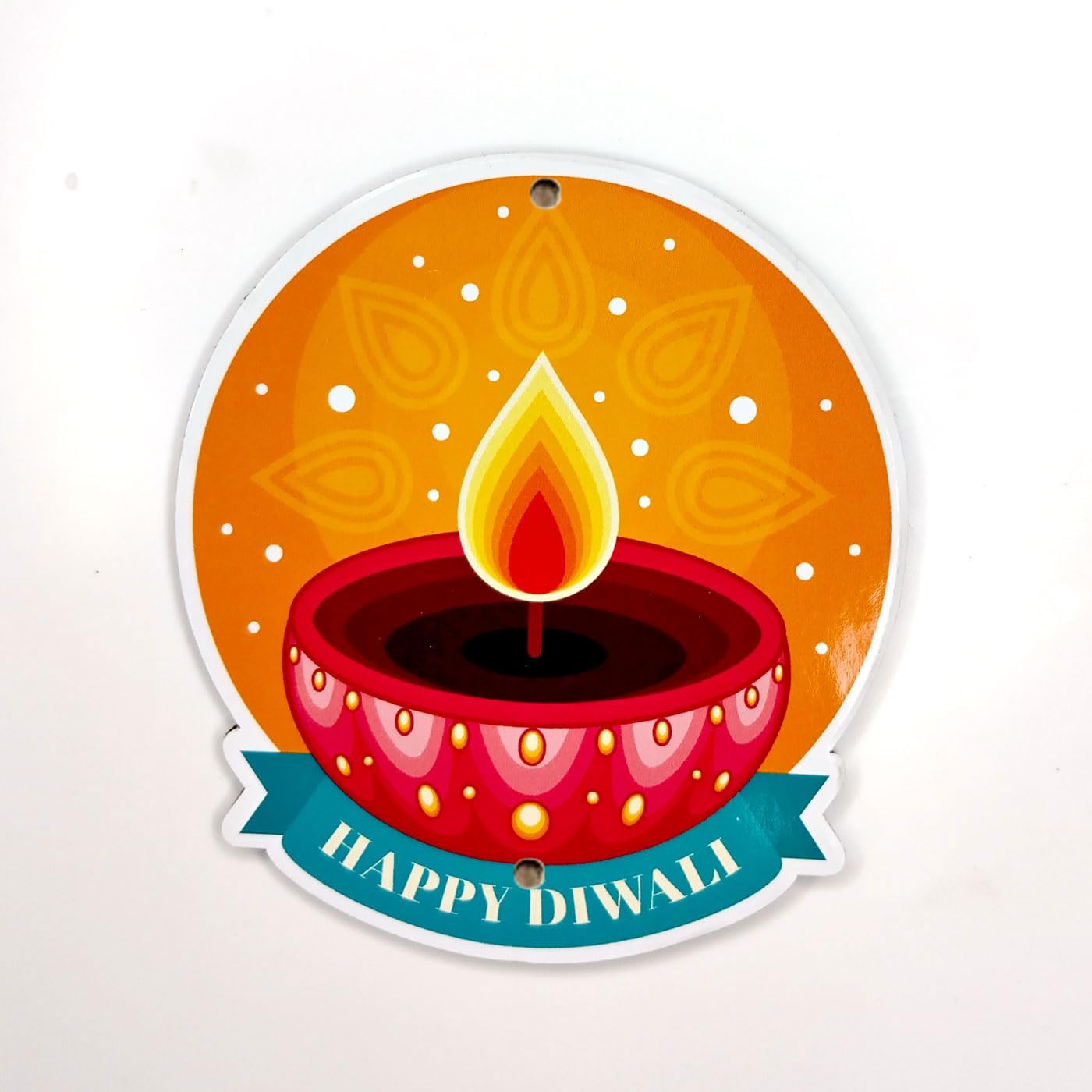 Haoser Wooden Hanging Deepak for Diwali Decoration Set of 9 Pcs