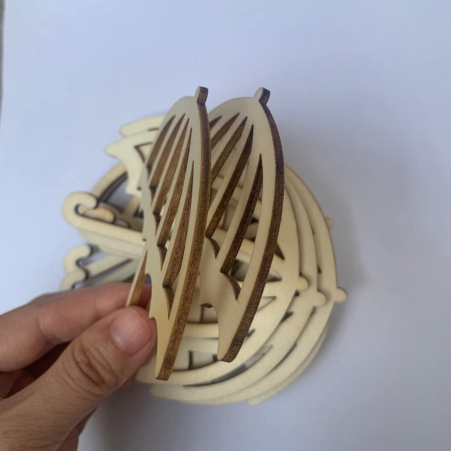 Haoser Unfinished Wood Ornaments to Create Wall Decor with These Umbrella Shape Cutouts Made of Laser Cut MDF Cutouts for DIY Craft Supplies - Haoser