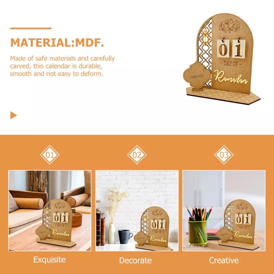 Haoser Wooden Ramadan Calendar Ramadan Mubarak Decor