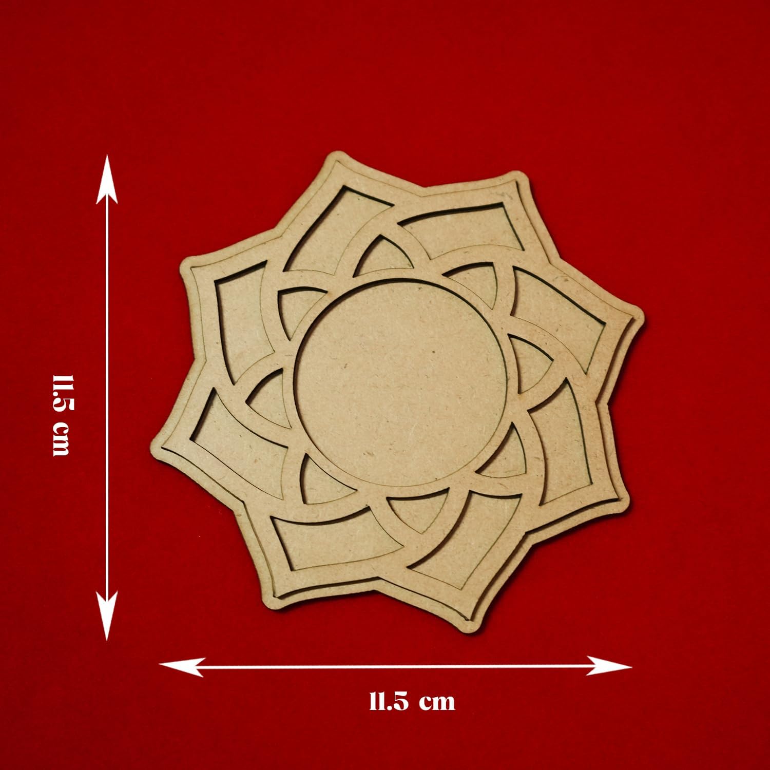 Pack of 2 Wooden Tealight Holders for Home & Office Décor | Pine MDF Elegant Candle Stand for Puja, Diwali, Living Room & Table Decoration