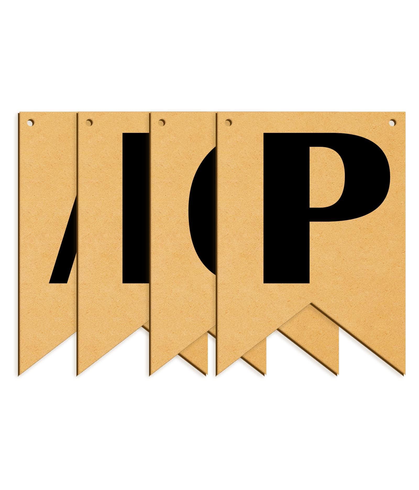 Haoser Wooden Alphabet Hanging tag for DIY Craft Projects, Birthaday Tag, Anniversary Tag - Haoser