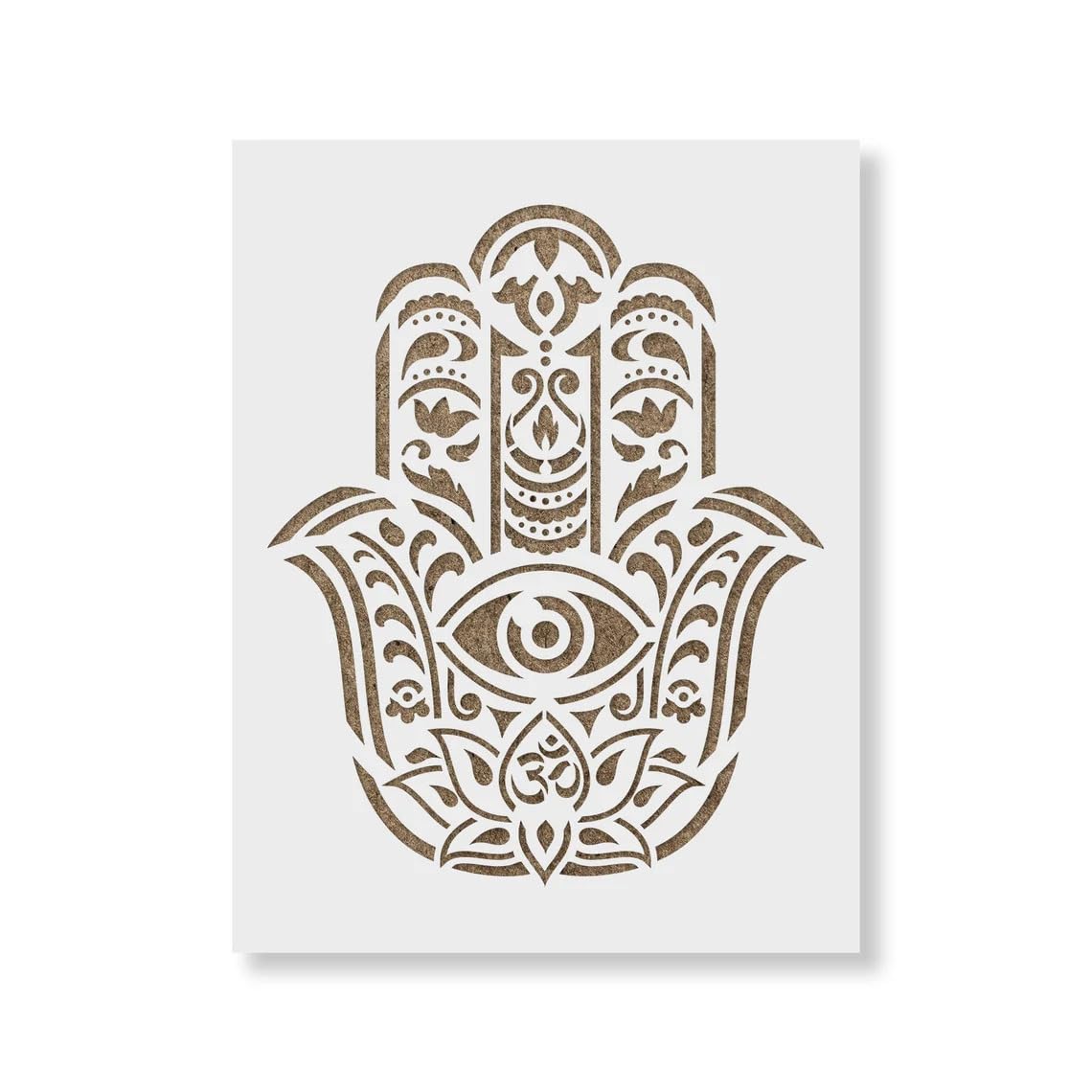 Hamsa Palm Mandala Stencil – Reusable Large Mandala for Painting Wall
