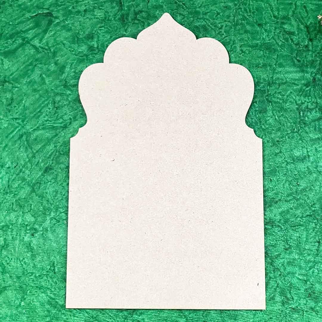 Haoser Plain MDF jharokha Cutouts for Art and Craft|Set of 2 Plain Wooden Jharokha MDF Cutouts Wall Decor Wooden Jharokha MDF Jharokha Cutout (L X H 21 X 30 CM) - Haoser