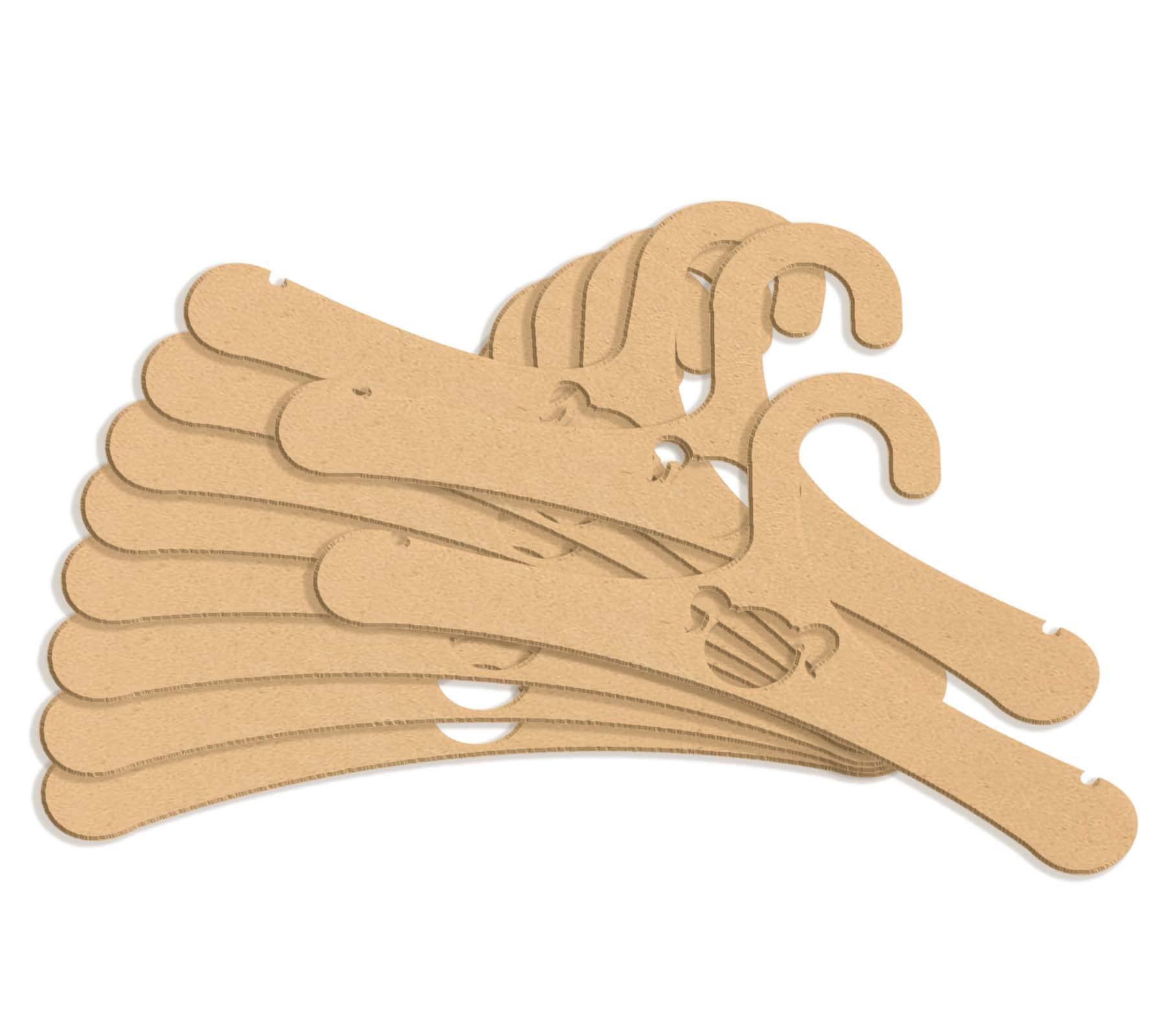 Haoser Kids Clothes Hanger, Solid MDF Garment 10 inch Hangers with Non Slip Bar for Kids - Haoser