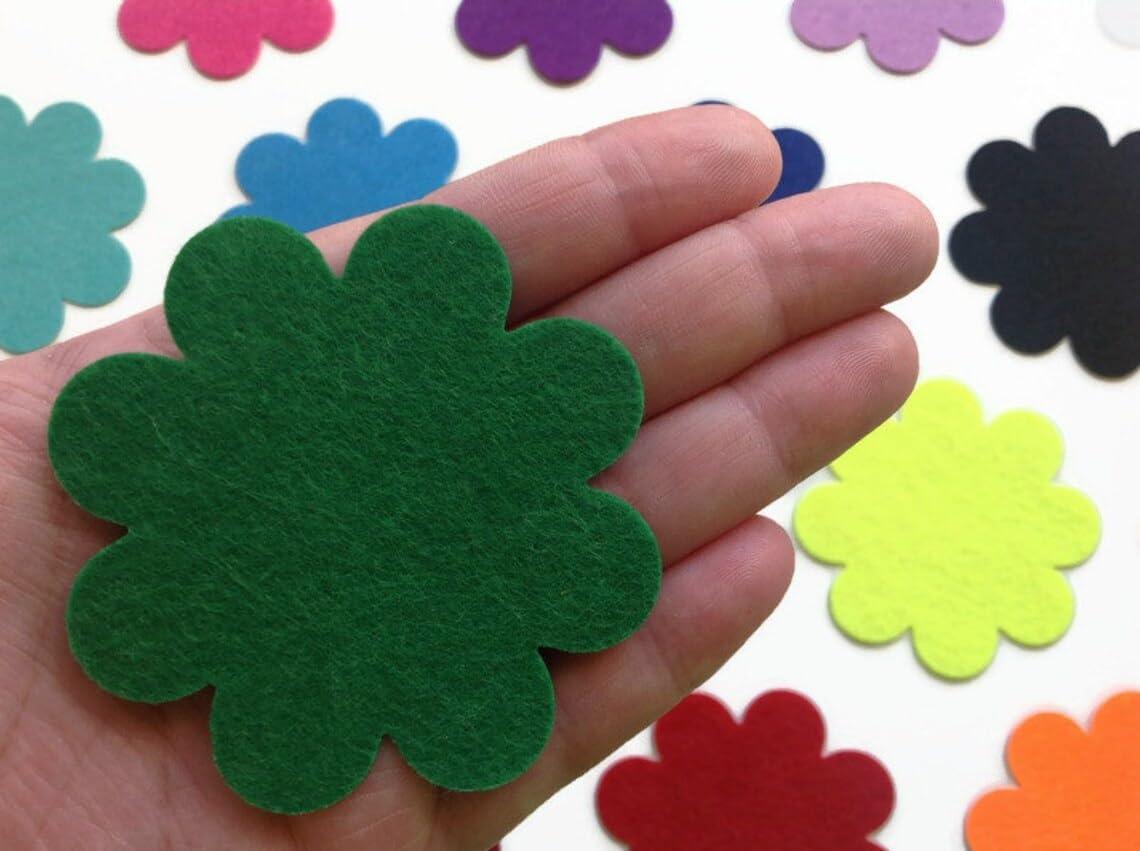 Haoser Felt Flower for Craft DIY Craft Felt flower-50 pc