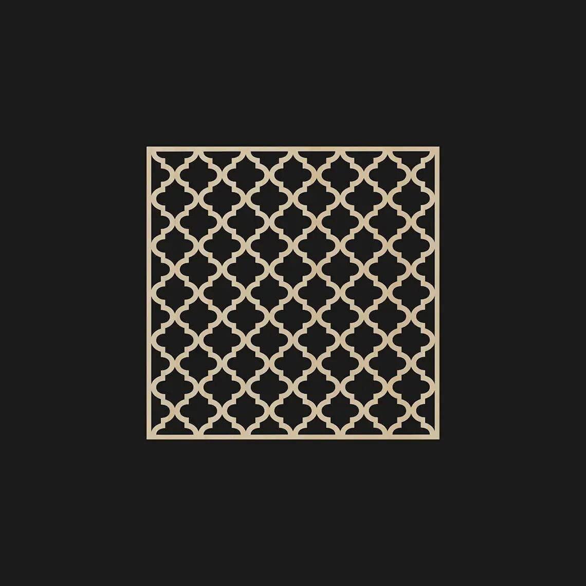 Haoser Wall Hanging Wooden Carved Panel for Room Partition, Cabinet Doors, Windows (Square Panel-1) - Haoser