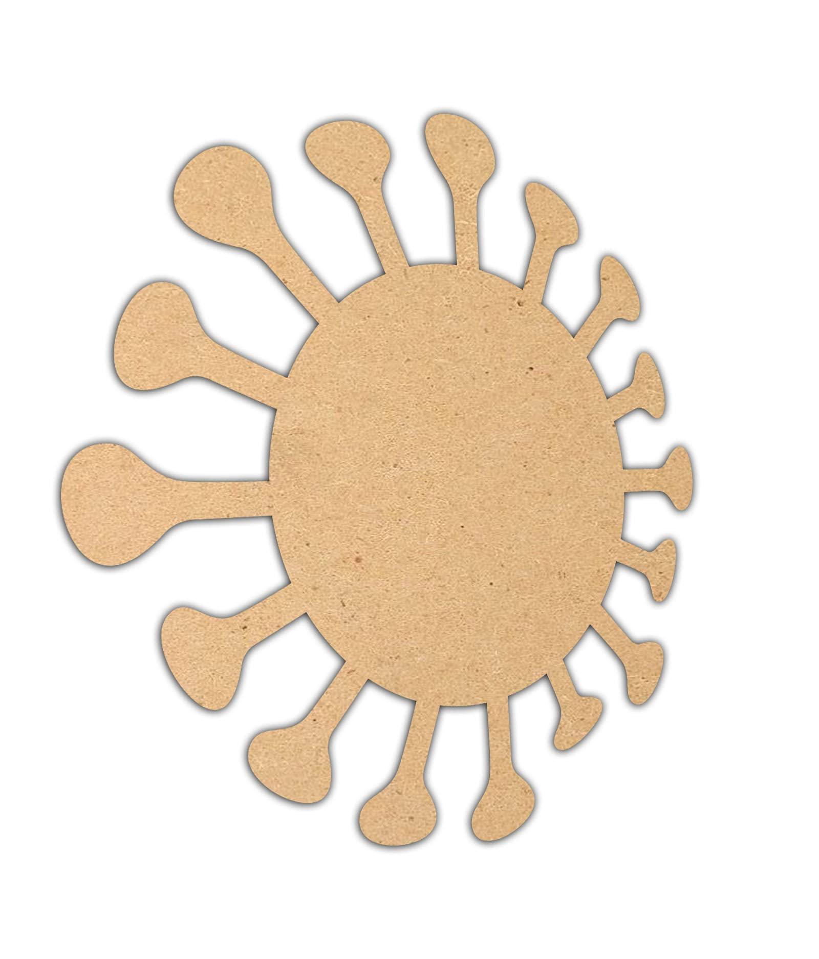 Haoser 3mm Wooden Virus Cutouts for Scrapbooking Arts Crafts DIY Decoration Display Décor - Haoser