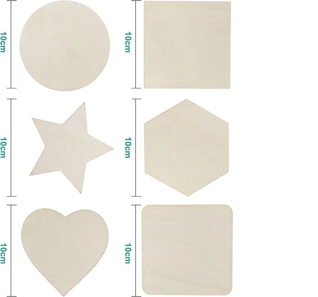 Haoser Pack of 20 Blank Wooden MDF Square Coaster for Craft Painting, DIY Square MDF Boards, MDF Cutouts for Art and Craft (4x4 Inch) - Haoser