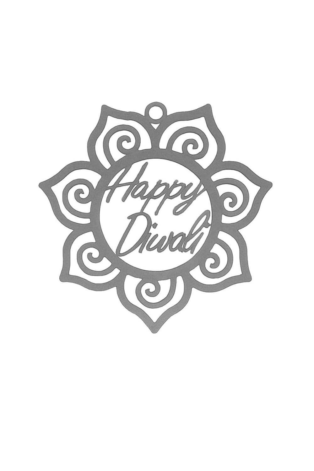 Happy Diwali Lotus Decorative Sign – 12 Inch Acrylic & Pine MDF Wall Hanging | Elegant Script Festival Keepsake | Seasonal Gift & Festive Home Décor | Reusable Diwali Decoration