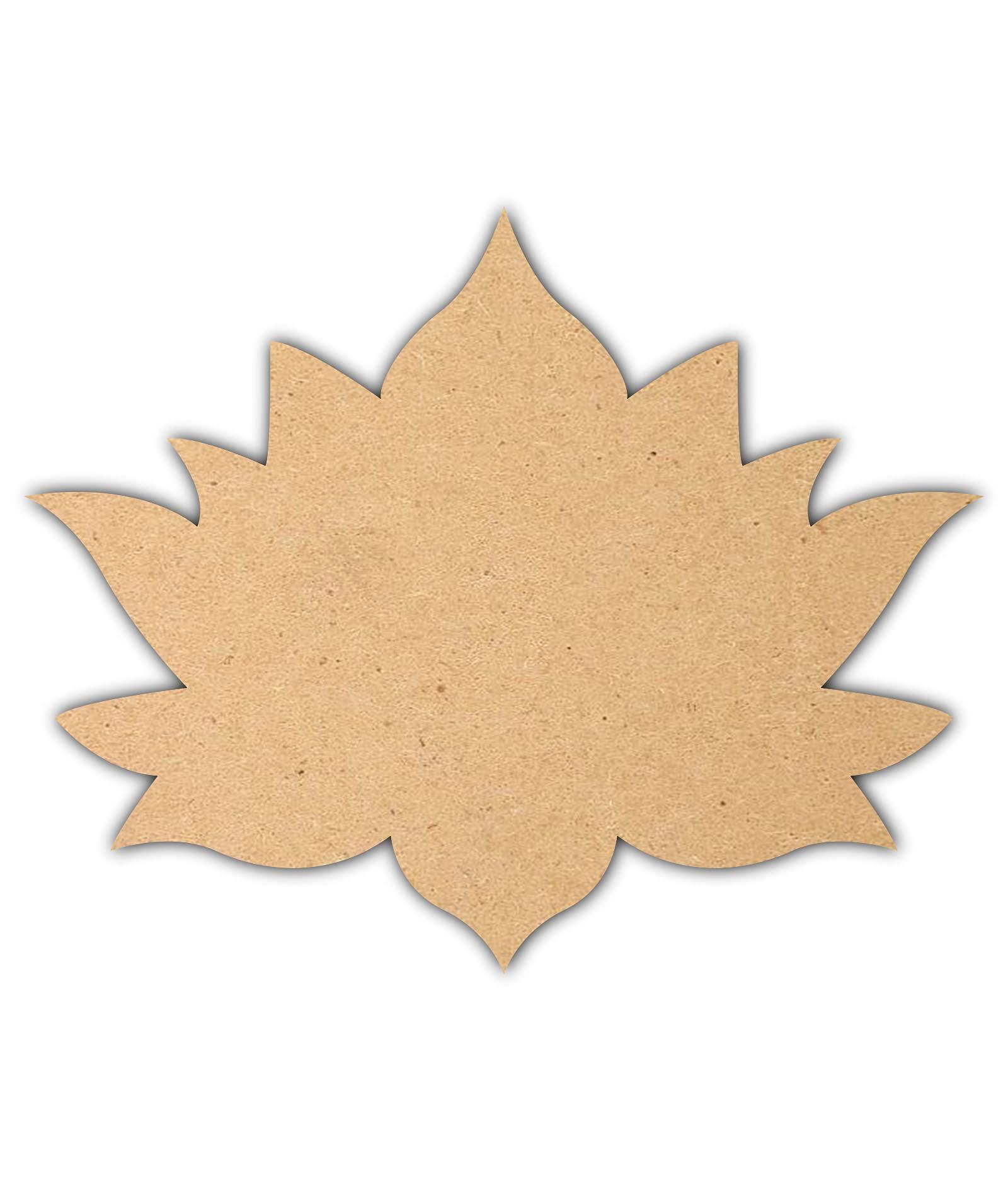Haoser 3mm Wooden Lotus Cutouts for Scrapbooking Arts Crafts DIY Decoration Display Décor - Haoser