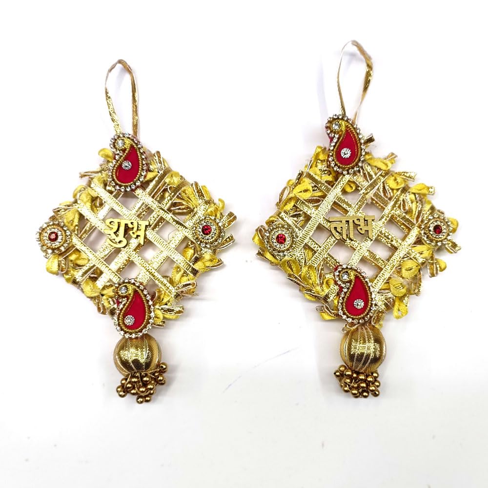 Haoser shubh labh Hanging Decor Handmade for Door, Temple Decoration Items