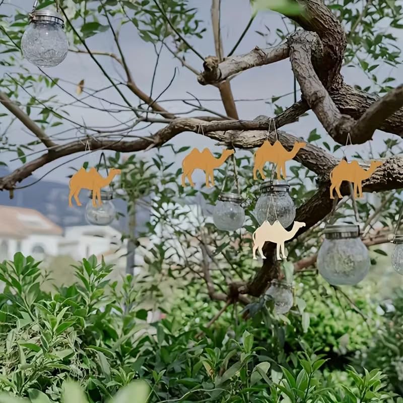 10-Pack Wooden Camel Cutouts – Unfinished Craft Shapes for DIY Projects