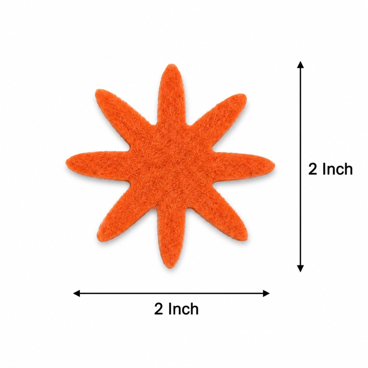 Pack of 30 Felt Star Shapes for Crafts, Multicolor, Soft Felt Material, Holiday, Felt Flower for Decorations Felt Flowers for Decoration - 2 Inch