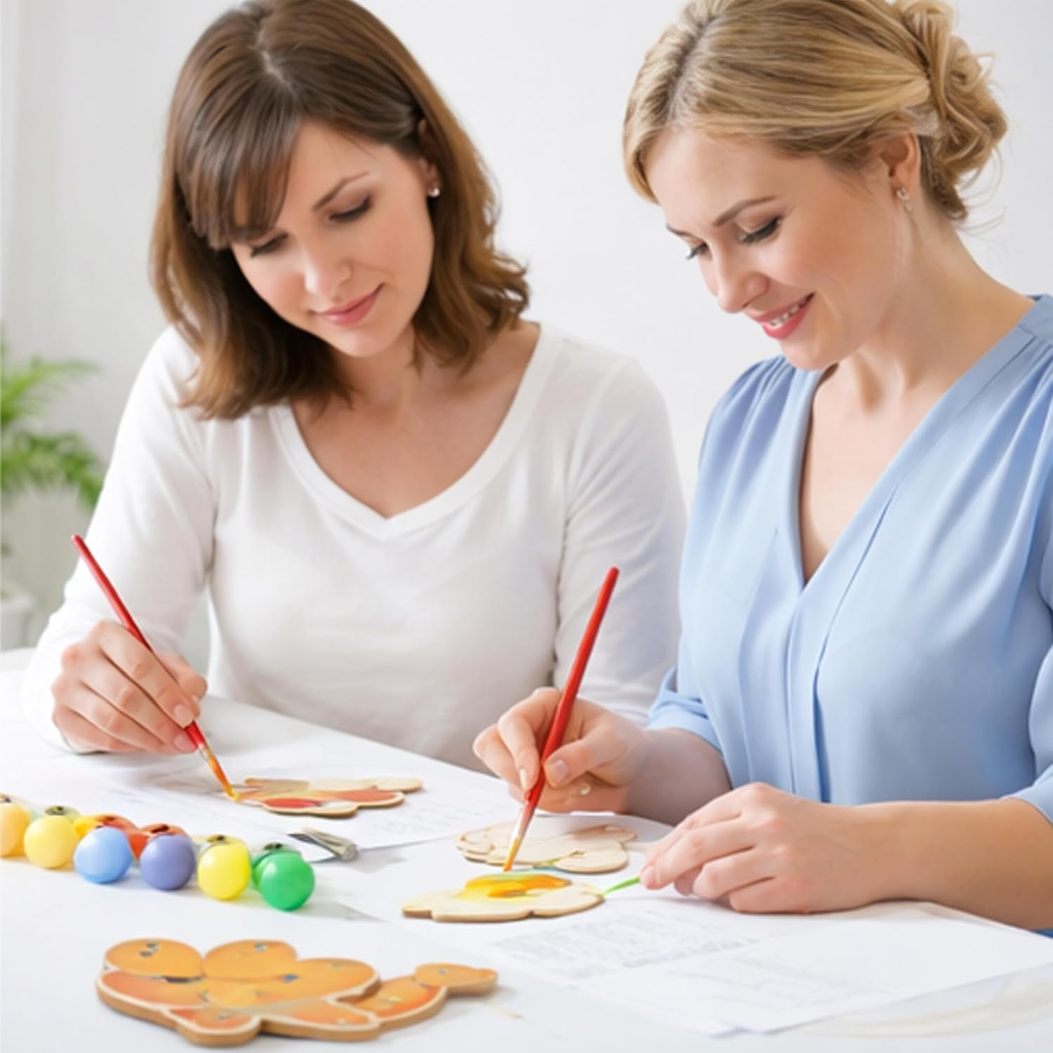 10 PCS Insect Wooden Cutouts for Painting + 10 Jute Twine Strings, Unfinished Butterfly Bee Ladybug Wood Craft