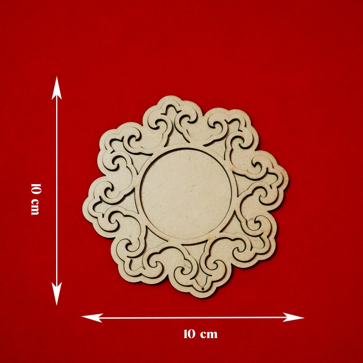 Pack of 2 Wooden Tealight Holders for Home & Office Décor | Pine MDF Elegant Candle Stand for Puja, Diwali, Living Room & Table Decoration