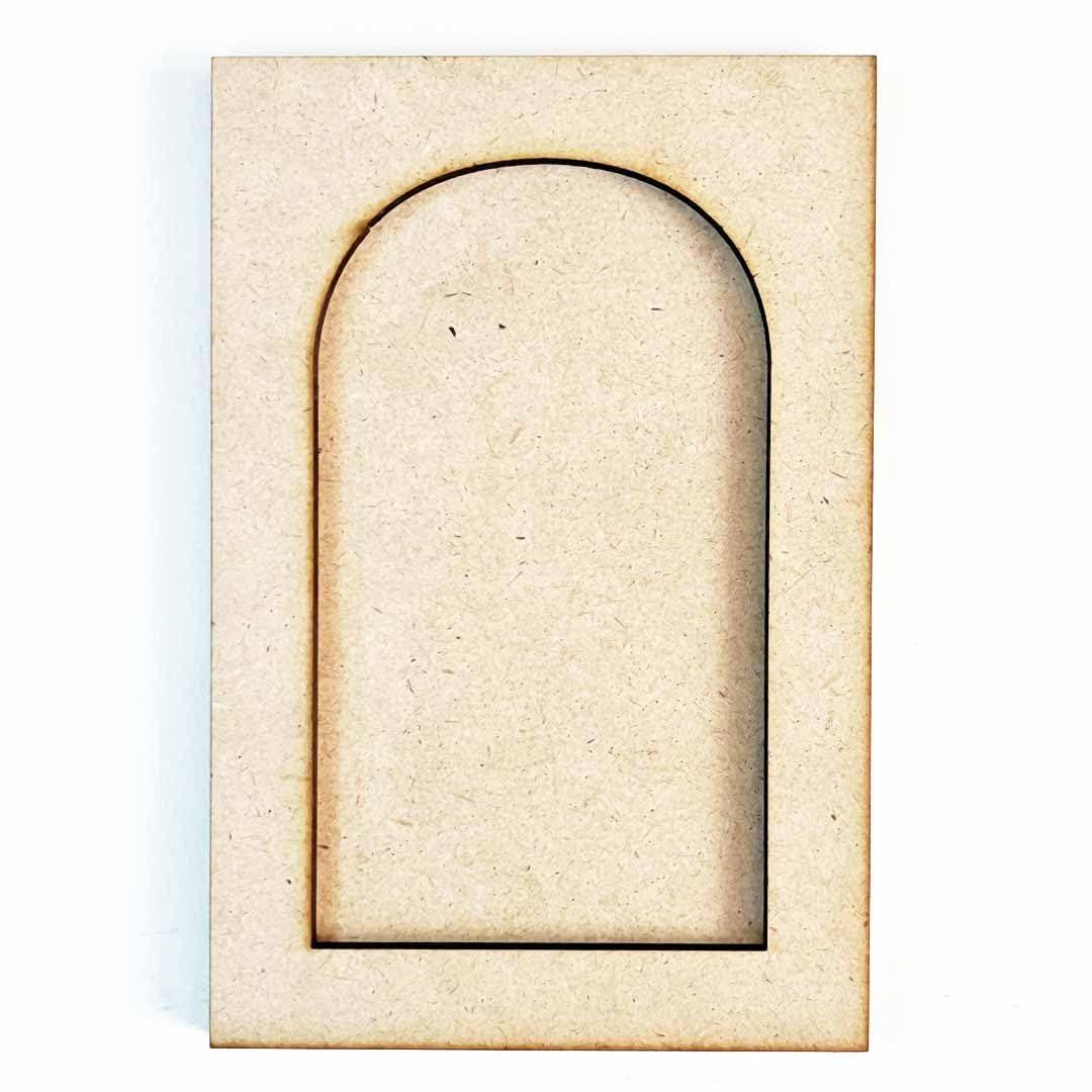 Haoser Plain MDF jharokha Cutouts for Art and Craft|Set of 2 Plain Wooden Jharokha MDF Cutouts Wall Decor Wooden Jharokha MDF Jharokha Cutout (L X H 21 X 30 CM) - Haoser