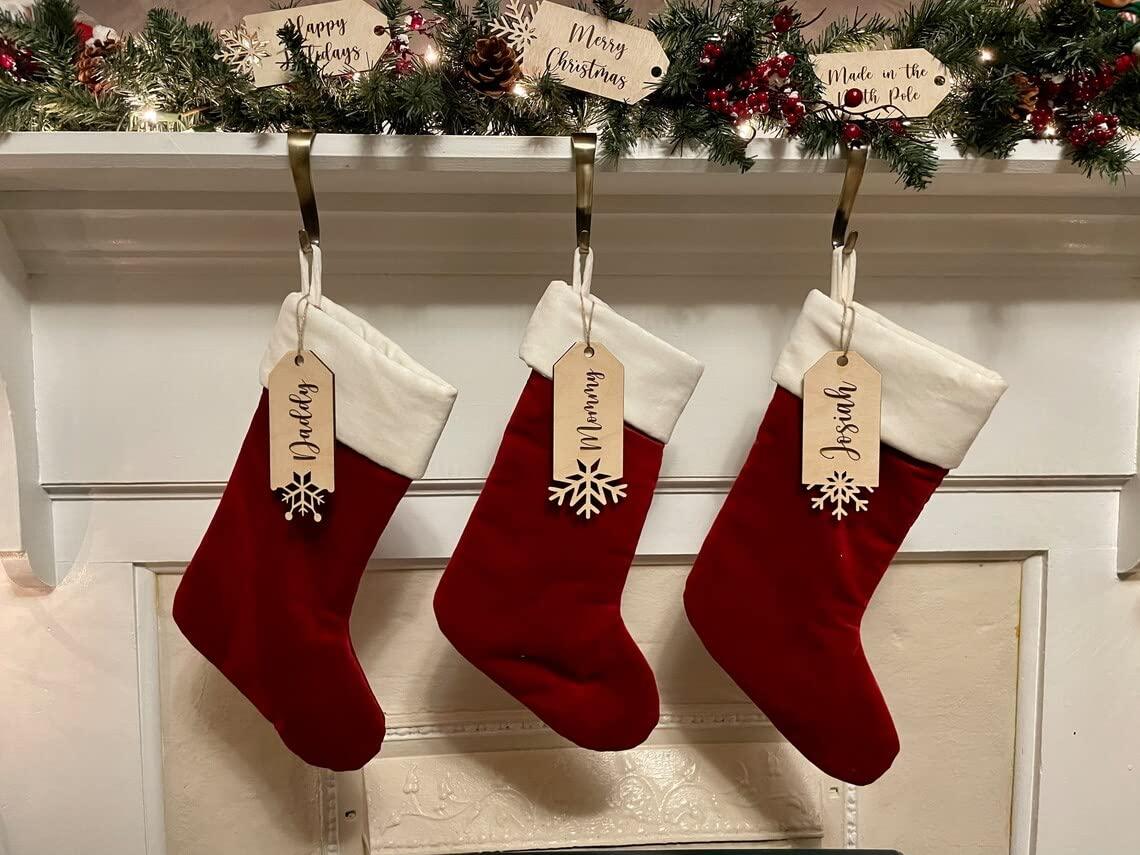 Haoser Unfinished Wooden Tags for Crafts with Holes and Twine, Wood Gift Tag (2.5 x 1.5 in, 20 Pack) - Haoser