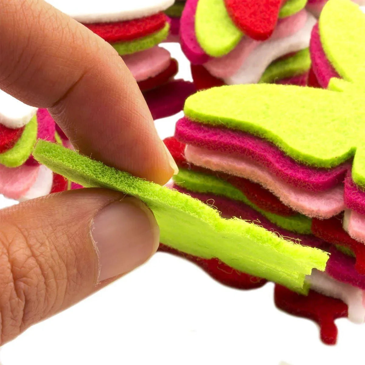 Haoser 50 pcs Colorful Felt Butterfly Die Cut Embellishment, Felt Butterfly - Haoser