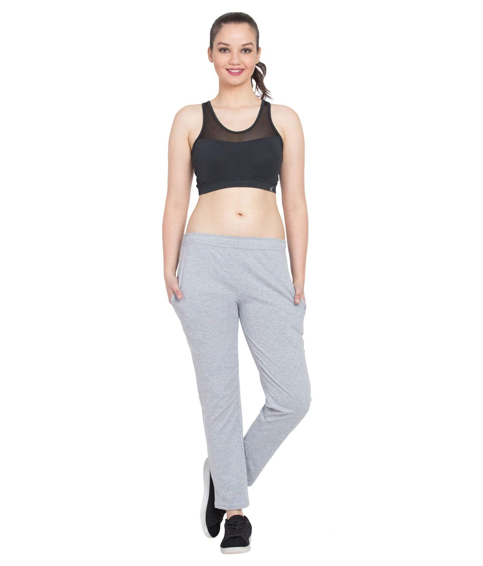 Haoser Stylish Women's Regular Fit Trackpants (HSR-WL-67_Light Grey_XL) - Haoser