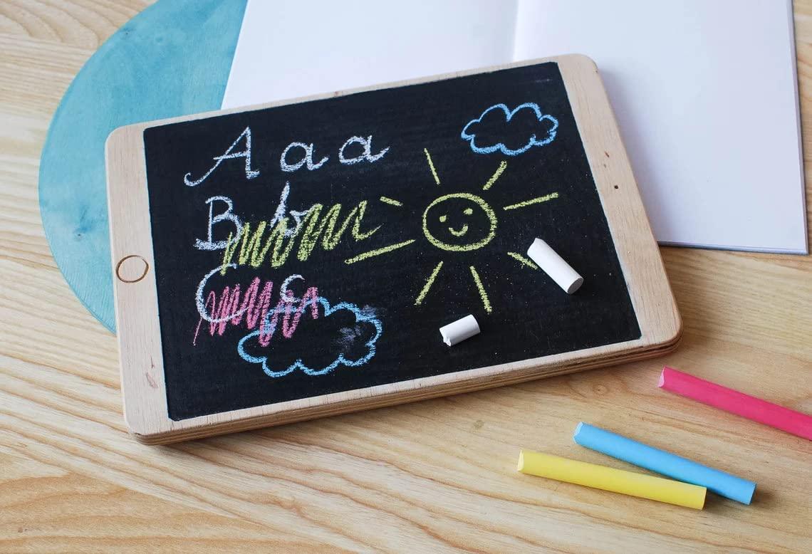 Haoser Wooden Tablet with Chalk Board // Creative Toy for Kids // Drawing Pad //Black Board Slate for Kids .(Chalk are not Included) - Haoser