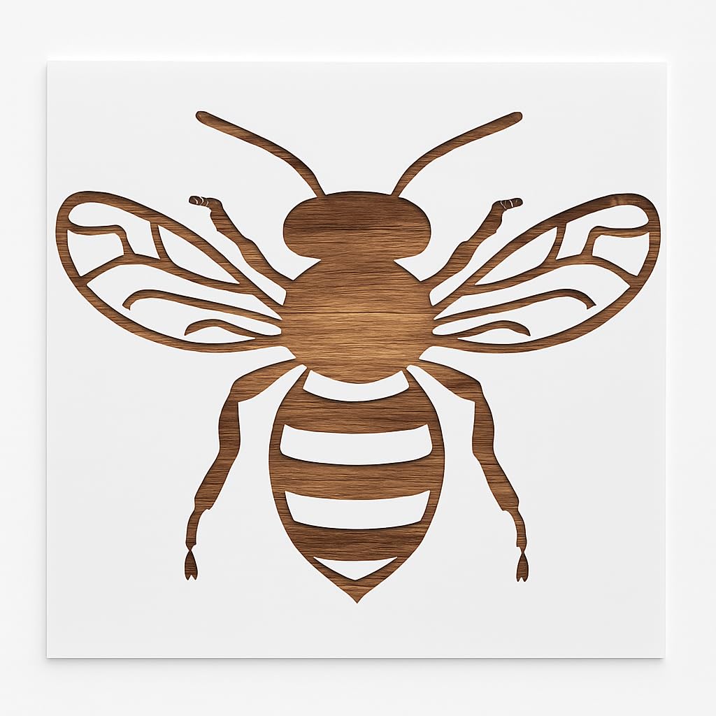 Tiger Head Stencil – 10 x 10 Inch Reusable Plastic Template for Painting, DIY Crafts, Wall Art