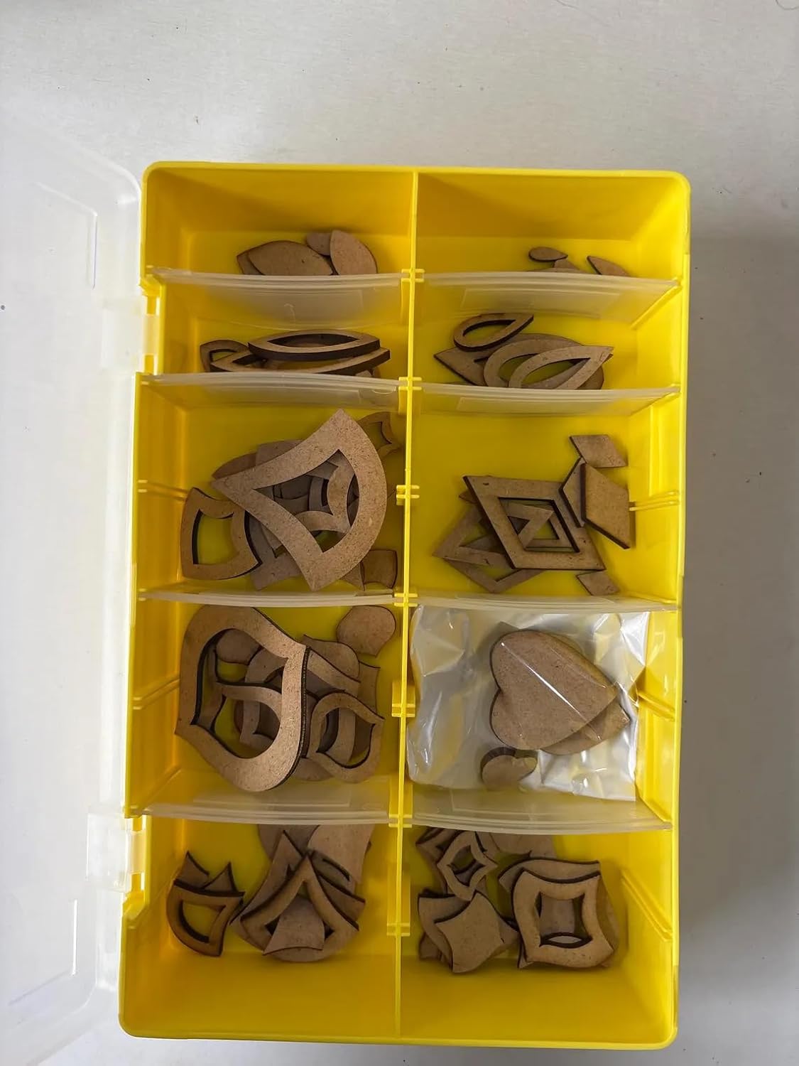 Mandala Art Stencils with 80 MDF Cutouts 8 Geometric Shapes for Dot Painting, Drawing & Craft 40 Inner + 40 Outer Templates