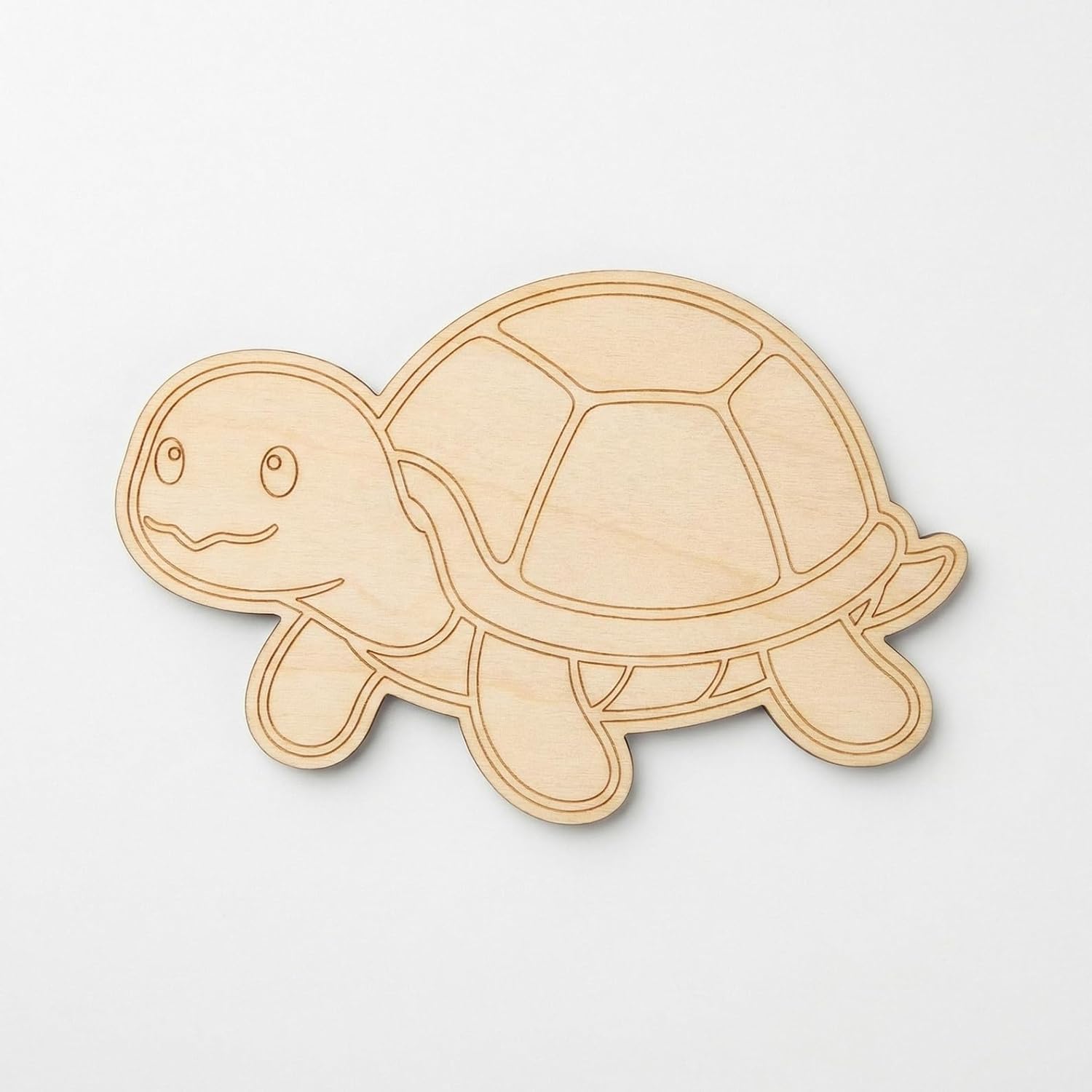 Set of 5 Wooden Turtle Cutouts | 4 Inch Wood Sea Turtle Shapes