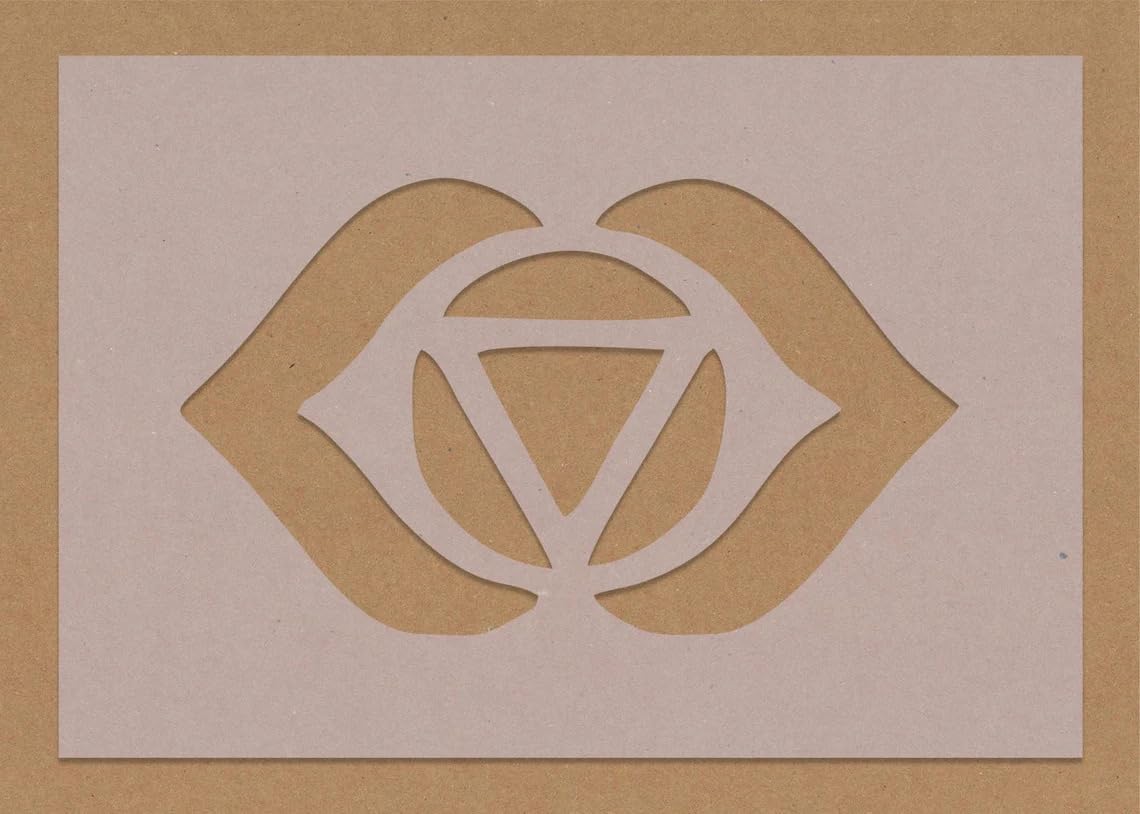 7 Chakra Symbol Stencil Individual 5.8X5.3 Inch Plastic Stencil for Painting