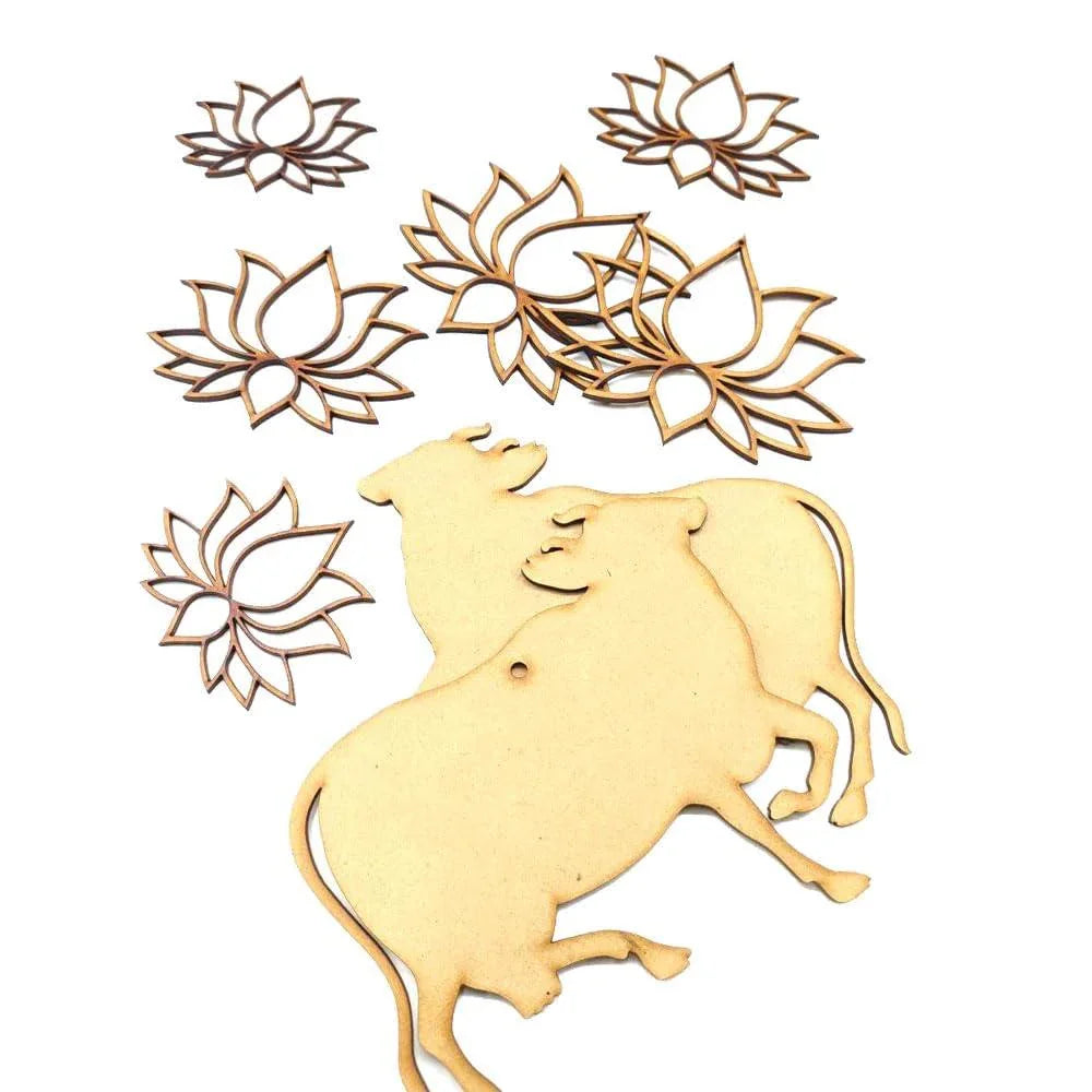 Haoser Pack 20 MDF swastik Cutout for Art and Craft, Diwali Decoration Item for Festivals,Wooden swastik Hangings Cutouts for Diwali Craft-3 Inch - Haoser