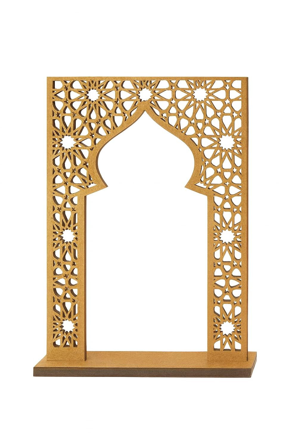 Eid Mubarak Wooden Ornament – Ramadan Arch MDF Tabletop Decor