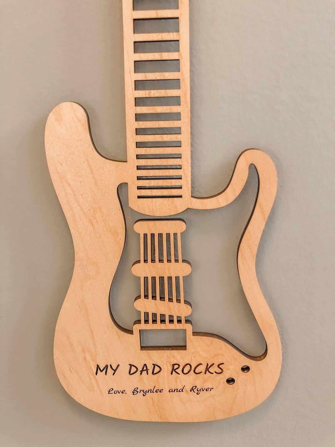 Haoser Wooden Guitar for Wall Decoration - Laser Cut - Guitar Decor - Miniature Guitar - Wall Hangings - Haoser