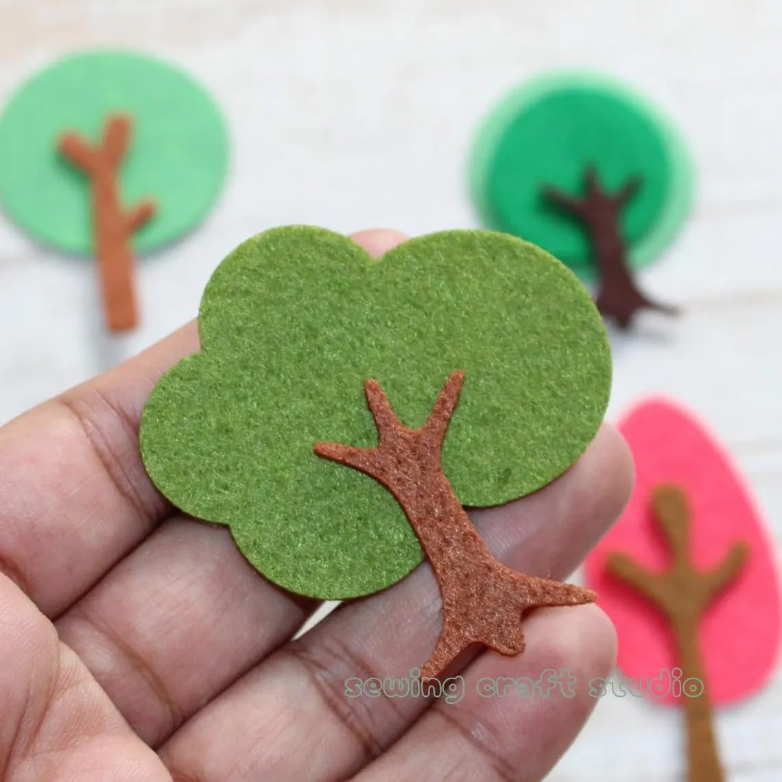 Felt Tree Cutouts – 5 Types of Trees for Crafts, Scrapbooking, Busy Book & Pretend Play