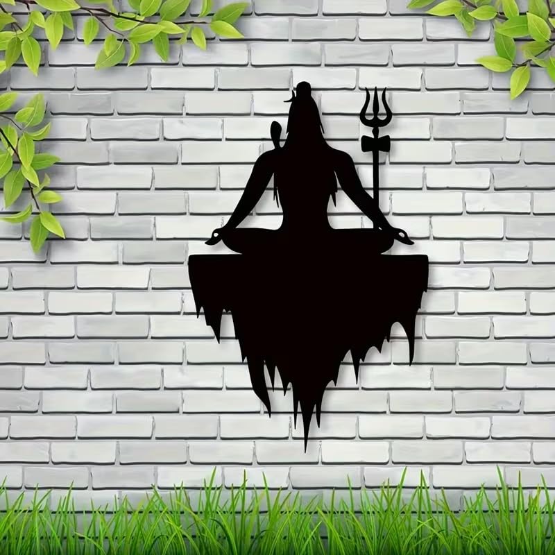 Lord Shiva Wooden Wall Sculpture | 11.8 x 7.6 Inch Hindu God Shiva Wall Art | Wall Mounted Mahadev Decor for Home