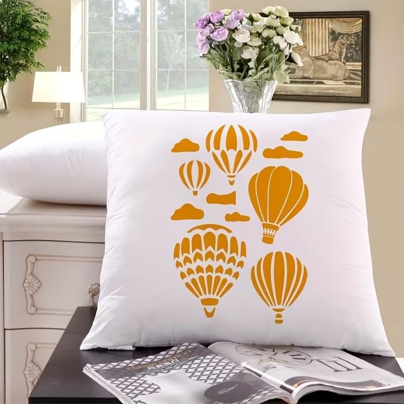 Hot Air Balloon Painting Stencil 8.27 x 11.69 Inch | Reusable Craft Stencil | Balloon Template for Wall Painting