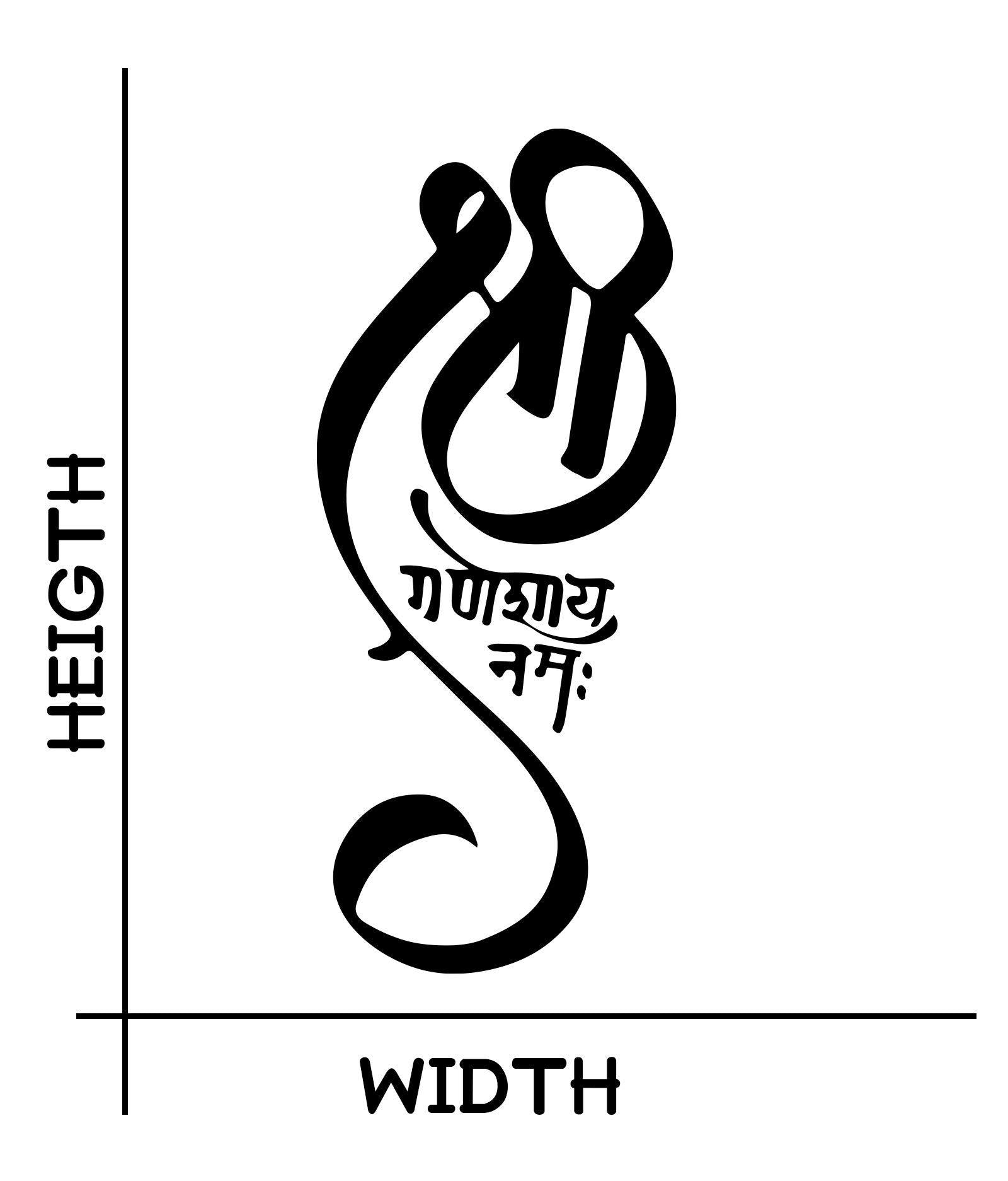 Haoser Design 'Shri Ganeshay Namah' Wall Sticker for Living Room,Temple,and Offices,Receptions-Pack of 1 - Haoser