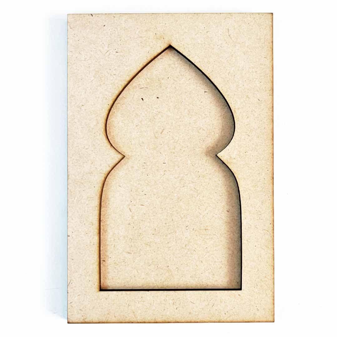 Haoser Plain MDF jharokha Cutouts for Art and Craft|Set of 2 Plain Wooden Jharokha MDF Cutouts Wall Decor Wooden Jharokha MDF Jharokha Cutout (L X H 21 X 30 CM) - Haoser